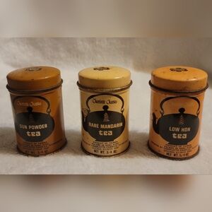 3 Vintage Charlotte Charles Tea Tins